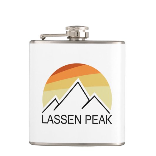 Lassen Peak California Retro Flachmann (Vorderseite)