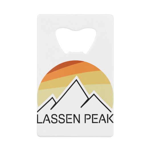 Lassen Peak California Retro Geldbeutel Flaschenöffner (Vorderseite)