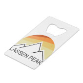 Lassen Peak California Retro Geldbeutel Flaschenöffner (Rückseite Schrägansicht)