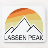 Lassen Peak California Retro Mousepad (Vorne)