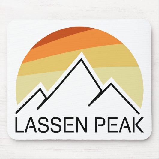 Lassen Peak California Retro Mousepad (Vorne)