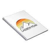 Lassen Peak California Retro Notizblock (Rechte Seite)