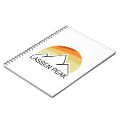 Lassen Peak California Retro Notizblock (Linke Seite)