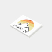 Lassen Peak California Retro Post-it Klebezettel (angewinkelt)