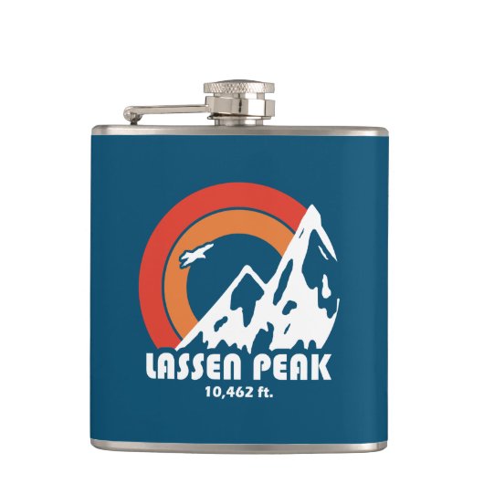 Lassen Peak California Sun Eagle Flachmann (Vorderseite)
