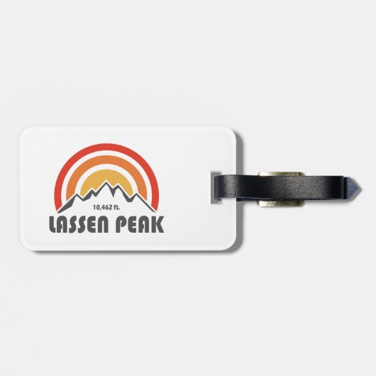Lassen Peak Gepäckanhänger (Rückseite horizontal)