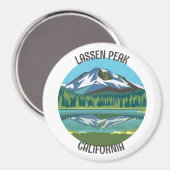 Lassen Peak, Kalifornien Magnet (Vorderseite/Rückseite)