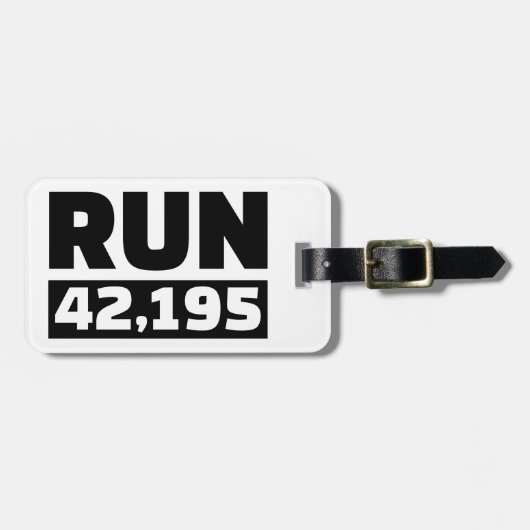 Lassen Sie 42 Kilometer Marathon laufen Gepäckanhänger (Vorderseite horizontal)