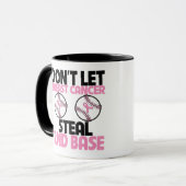 Lassen Sie Brustkrebs 2. Basis nicht stehlen Tasse (Vorderseite Links)