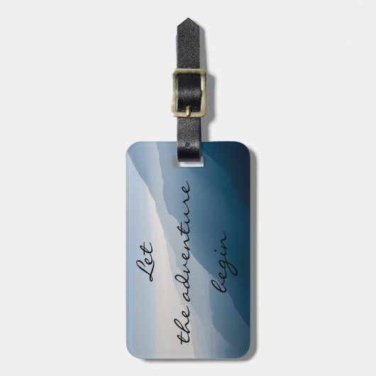 Lassen Sie das Abenteuer anfangen Gepäckanhänger (Vorderseite vertikal)
