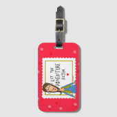 Lassen Sie das Abenteuer anfangen Gepäckanhänger (Vorderseite Vertikal)