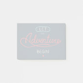 Lassen Sie das Abenteuer anfangen Post-it Klebezettel (Vorderseite)