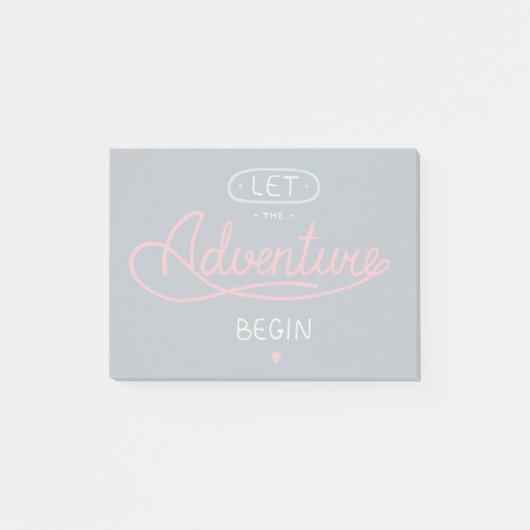 Lassen Sie das Abenteuer anfangen Post-it Klebezettel (Vorderseite)
