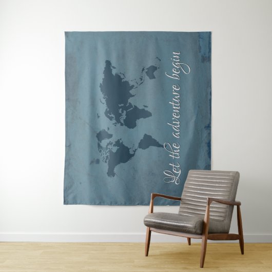 Lassen Sie das Abenteuer anfangen Wandteppich (Beispiel)