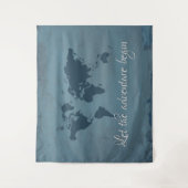 Lassen Sie das Abenteuer anfangen Wandteppich (Vorderseite)