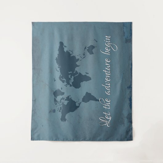 Lassen Sie das Abenteuer anfangen Wandteppich (Vorderseite)