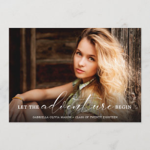 Lassen Sie das Abenteuer Foto-Abschluss anfangen Ankündigung