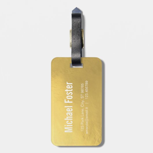 Lassen Sie das Abenteuer Goldweltkarte Gepäckanhänger (Rückseite vertikal)