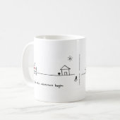 "Lassen Sie das Abenteuer Tasse durch Herzen und (Vorderseite Links)