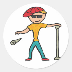 Lassen Sie das Bild fallen Runder Aufkleber