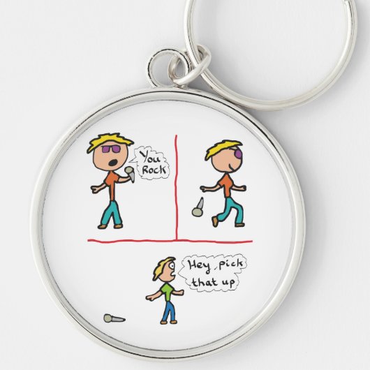 Lassen Sie das Bild fallen Schlüsselanhänger (Vorne)