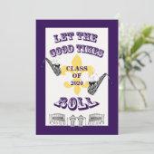 Lassen Sie das gute lila Einladung (Stehend Vorderseite)