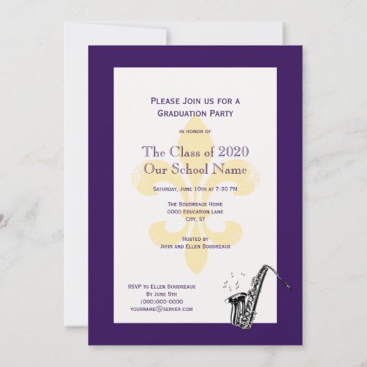 Lassen Sie das gute lila Einladung (Rückseite)