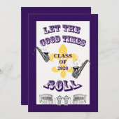 Lassen Sie das gute lila Einladung (Vorne/Hinten)