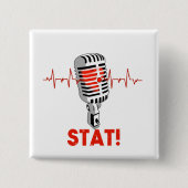 Lassen Sie das mic-Logo fallen Button (Vorderseite)