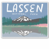 Lassen Sie den Nationalpark Berg Vulkan California Aufkleber (Vorderseite)