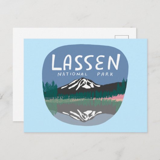 Lassen Sie den Nationalpark Berg Vulkan California Postkarte (Vorne/Hinten)