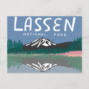 Lassen Sie den Nationalpark Berg Vulkan California Postkarte