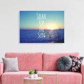 Lassen Sie den Strand von Sun Quote aufgehen Leinwanddruck (Insitu (Wohnzimmer))