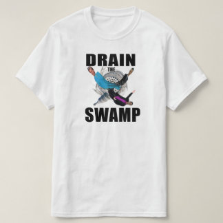 Lassen Sie den Sumpf-blauen Schwarzweiss-T - Shirt