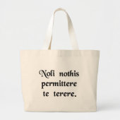 Lassen Sie die bastard Sie nicht unten erhalten Jumbo Stoffbeutel (Vorne)