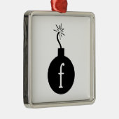 Lassen Sie die f-Bombe fallen Ornament Aus Metall (Rechts)