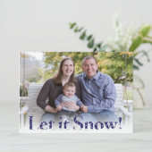 Lassen Sie die Foto-Urlaubskarte Feiertagskarte (Stehend Vorderseite)