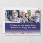 Lassen Sie die Foto-Urlaubskarte Feiertagskarte (Rückseite)