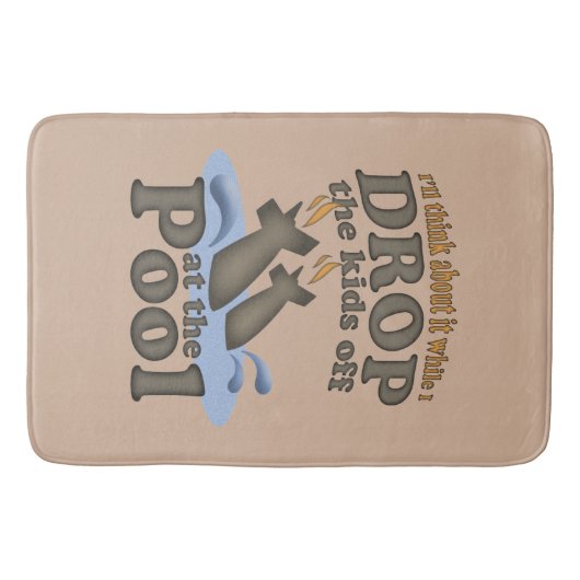 Lassen Sie die Kinder weg am Pool fallen Badematte (Vorderseite)