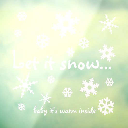 Lassen Sie die Verkleidung der Schneefenster Fensteraufkleber (Blatt 3)