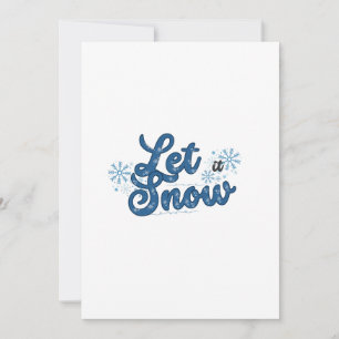 Lassen Sie die Weihnachtskarte schnee Feiertagskarte