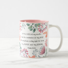 Lassen Sie die Wörter meines Munds - Ps-19:14 Zweifarbige Tasse