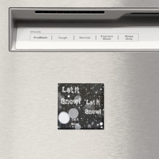 Lassen Sie es auf einem schneebedeckten Hintergrun Magnet (In Situ (Geschirrspüler))