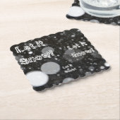 Lassen Sie es auf einem schneebedeckten Hintergrun Untersetzer (angewinkelt)