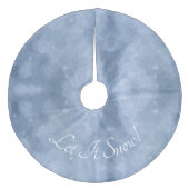 Lassen Sie es auf Snowy Blue Sky schnee Fleece Weihnachtsbaumdecke (Vorderseite)