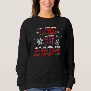 Lassen Sie es Buffalo Kariert Snowflake Merry Chri Sweatshirt