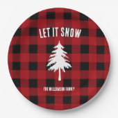 Lassen Sie es Buffalo Karierten Urlaub genießen Pappteller (Vorderseite)