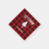 Lassen Sie es Buffalo Karierten Urlaub genießen Serviette (Ecke)