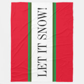 LASSEN SIE ES FEST hell rot grüne Streifen SCHNEEN Fleecedecke (Vorderseite)