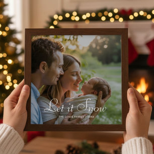 Lassen Sie es glänzen Familie Weihnachtskarte Feiertagskarte